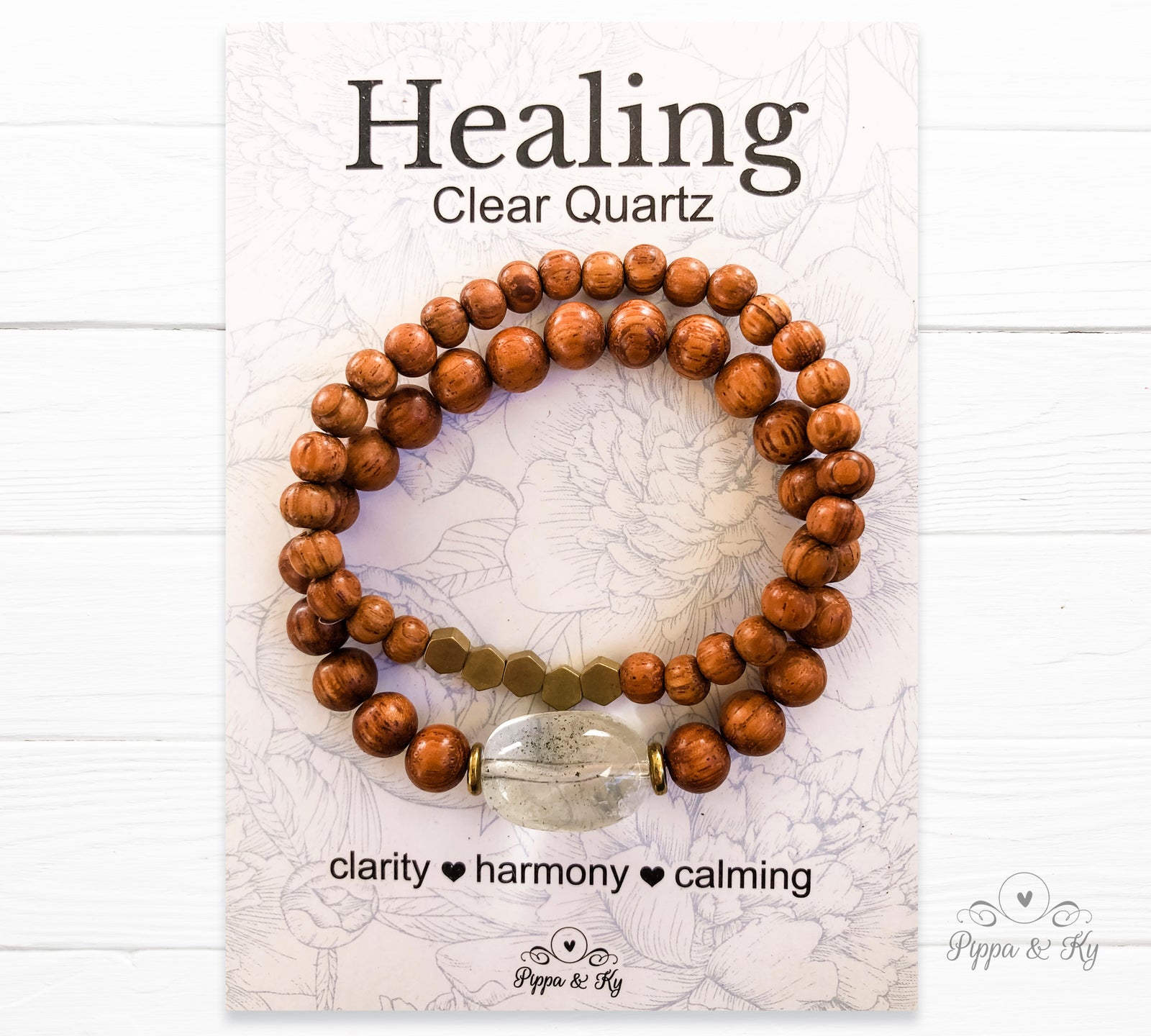 Clear Quartz Beaded Bracelet