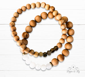 Moonstone Gemstone Essential Oil Diffuser Bracelet for Mothers