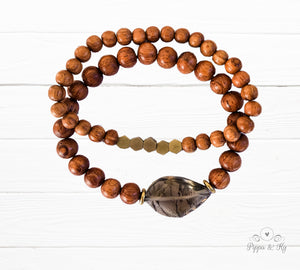 Grounding Smoky Quartz Gemstone Essential Diffuser Bracelet