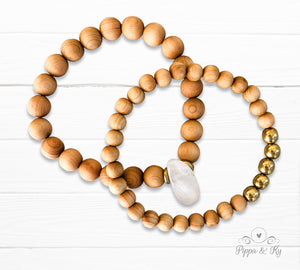 New Beginnings Moonstone Gemstone Essential Oil Diffuser Bracelet