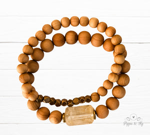 Happiness Citrine Gemstone Essential Oil Diffuser Bracelet for Women