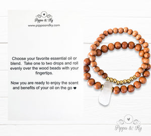 Moonstone Crystal Essential Oil Diffuser Bracelet for Mothers
