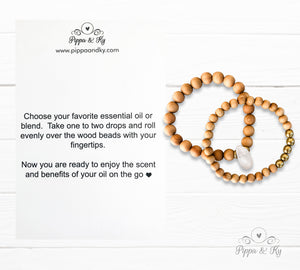 New Beginnings Moonstone Gemstone Essential Oil Diffuser Bracelet