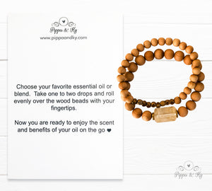 Happiness Citrine Gemstone Essential Oil Diffuser Bracelet for Women