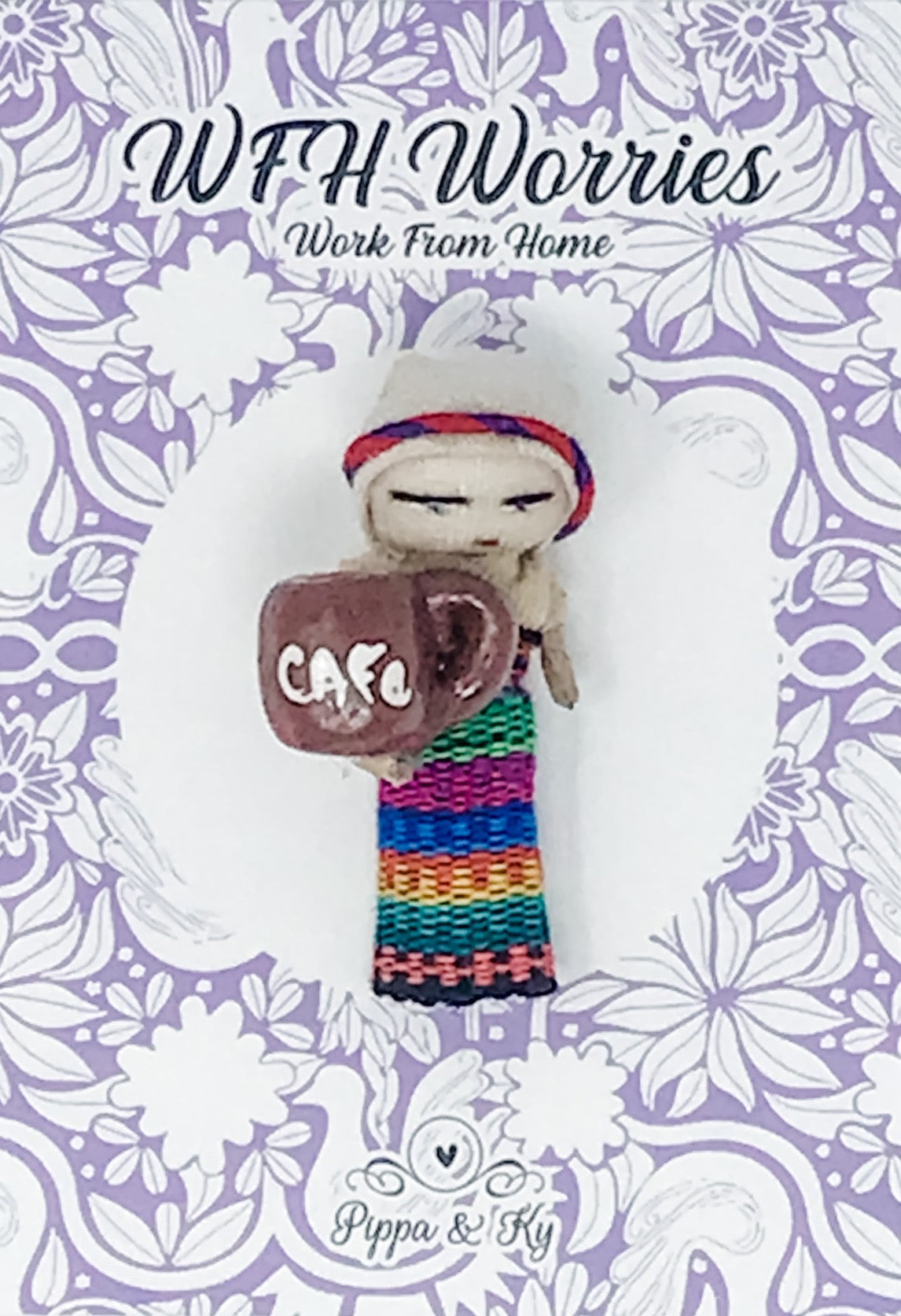 Guatemalan "WFH" Worries Worry Doll
