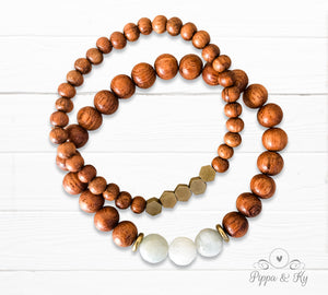 Essential Oil Diffuser Bracelet with Aquamarine Stone