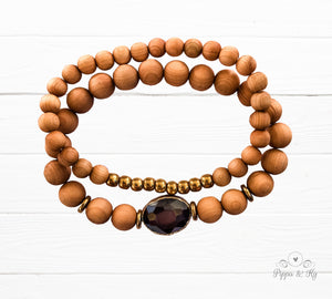 Calming Amethyst Gemstone Essential Oil Diffuser Bracelet